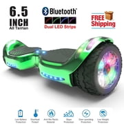 Hoverboard All-Terrain LED Flash Wide All Terrian Wheel with Bluetooth Speaker Dual LED Light Self Balancing Wheel Electric Scooter