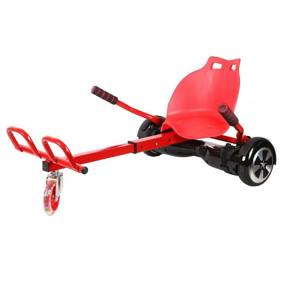 Hoverboard Cart Hover Kart Adjustable Go Kart with ABS Seat - Red