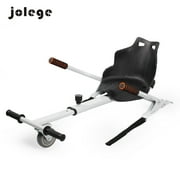 Hoverboard Go Kart Kit Hoverboard Seat Attachment Hoverkart Length-adjustable go kart Seat for Hoverboard in 6.5”-10”White