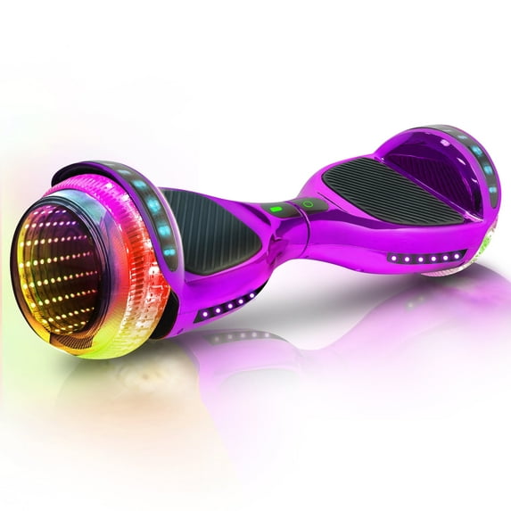 Hoverboard for Kids Ages 6-12 Self Balancing Scooter with Led Lights for Kids and Adults, 6.5” Wheels Bluetooth Hoverboard with Built-in Speaker, UL Safety Certified (Purple)