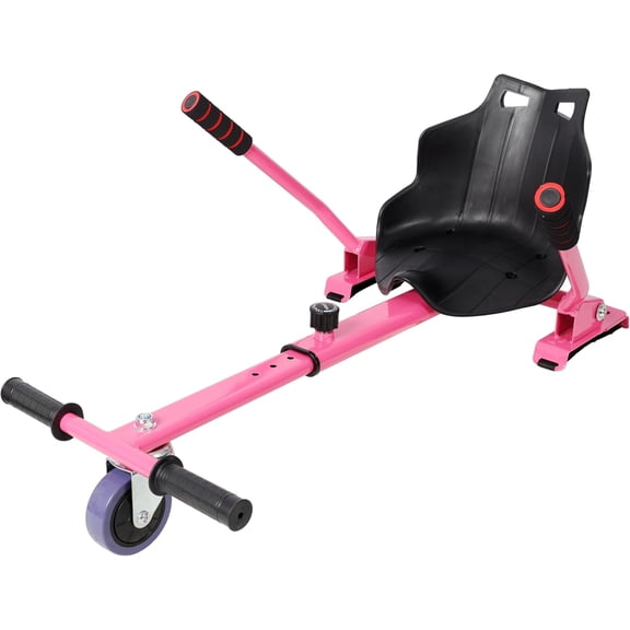 Hoverboard Seat Attachement for 6.5-10Hoverboard, Buggy Go Kart Conversion Kit,Swivel Wheel, Adjustable Length,Accessory for Self Balancing Scooter