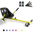 thumbnail image 1 of Hoverboard Seat Attachment For Kids, 265lbs Capacity Go Kart Attachment,Accessory w/ Adjustable Length 26”-34.5”,Bigger&Sturdier Seat,Transform 6.5” 8” 10” Hoverboard Into Go Cart, 1 of 7