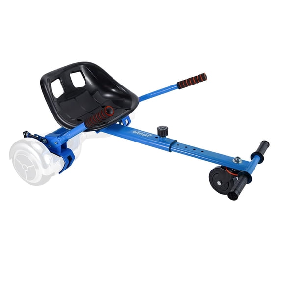 Hoverboard Seat Attachment Go-Kart Fits 6.5”/8”/10” Hoverboards, Hover Cart for Kids , Accessory for Self Balancing Scooter, Blue