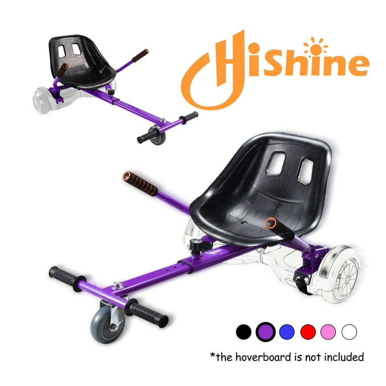 Hoverboard Seat Attachment Go Kart Fits 6.5 8 10 Hoverboards Hover Cart for Kids Accessory for Self Balancing Scooter Purple