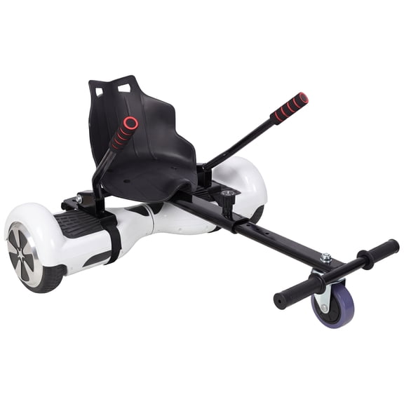 Hoverboard Seat Attachment Go-Kart,Fits 6.5" 8"10" Hoverboards,Sturdy Adjustable Off-Road Frame,Hover Cart for Family Fun,not include Hoverboard,Black