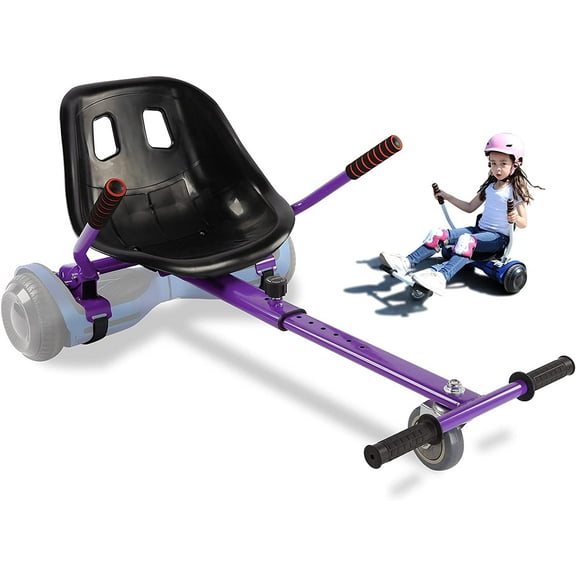 Hoverboard Seat Attachment for Kids & Adults, Hoverboard Go Kart Attachments Fits Self Balancing Scooter, Hoverboard Accessories with Adjustable Frame, Transforming into Go Kart