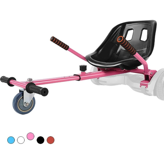 Hoverboard Seat Attachment for Kids & Adults, Hoverboard Go Kart Attachments Fits Self Balancing Scooter, Hoverboard Accessories with Adjustable Frame, Transforming into Go Kart