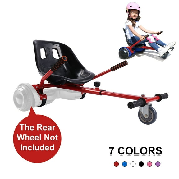 Hoverboard seat Attachment, Hoverboard go Kart for Adults & Kids, Accessories to Transform Hoverboard into go cart, Hover carts for self Balancing Scooter, Red (Hoverboard not included)