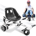 thumbnail image 1 of Hoverboard seat attachment, hoverboard go kart for adults & kids, accessories to transform hoverboard into go cart, hover carts for self balancing scooter with off-road tire and shock absorber, white, 1 of 8