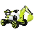 thumbnail image 1 of Hoverheart Ride On Electric Motor Excavator With Power Digger & Music Sounds (Green), 1 of 6