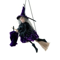 Hovering Witch On Flying Witch Halloween On Hangable Halloween With Skirt For Party Display Tree Outdoor Scenes Setup Mini Tent Ornament Back to School Ornament Stain Glass Window Hanging Chain Large