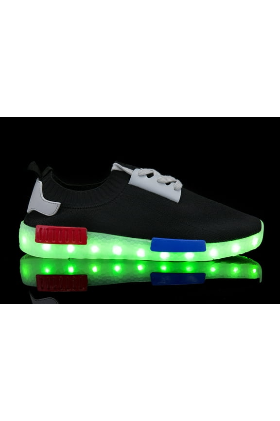 Hoverkick Womens Hyperions LED Sneaker (Black / White)