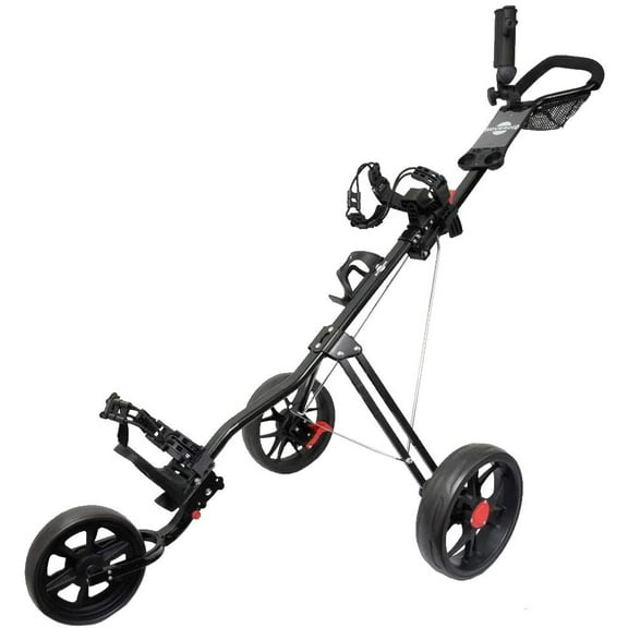 Hoveroid Aluminum Alloy 3 Wheel Golf Push Cart, Foldable Trolley, Lightweight 14.5 lbs