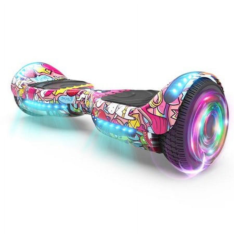 Hoverstar Flash Wheel Hoverboard 6.5 In., Bluetooth Speaker with LED Light, Self Balancing Wheel, Electric Scooter, Unicorn - image 1 of 8