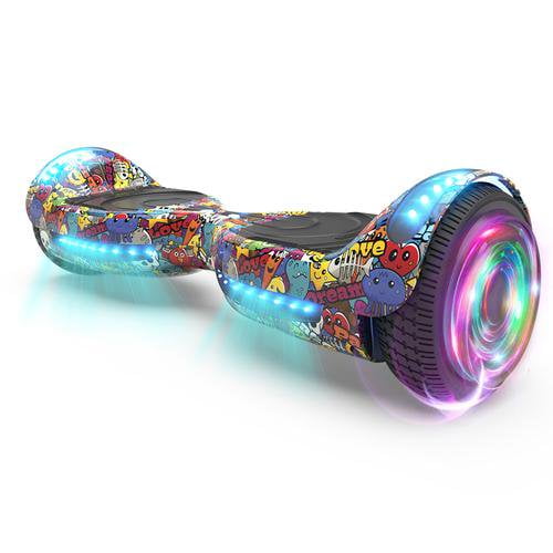 Hoverstar Flash Wheel Hoverboard 6.5 In., Bluetooth Speaker with LED Light Self Balancing Wheel, Electric Scooter