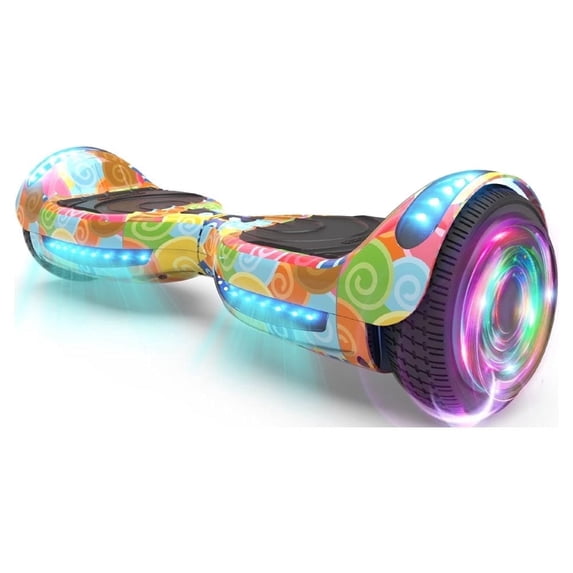 Hoverstar Flash Wheel Hoverboard 6.5 In., Bluetooth Speaker with LED Light, Self Balancing Wheel Electric Scooter