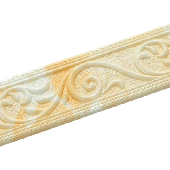 Hovilon 3D Wall Edging Self Adhesive,Pattern Molding Peel and Stick Wallpaper Border,Flexible Wall Base Moulding Trim Mirror Border Wall Lines,2.3x90.5In