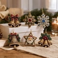 thumbnail image 1 of Hovilon 6PCS Christmas Wooden Ornaments DIY Pearl Kit, 6 Festive Designs Wood Pendant Style Holiday Tree Decor, DIY Painting of Diamond Craft Set for Home Decoration and Handmade Gift, 1 of 7
