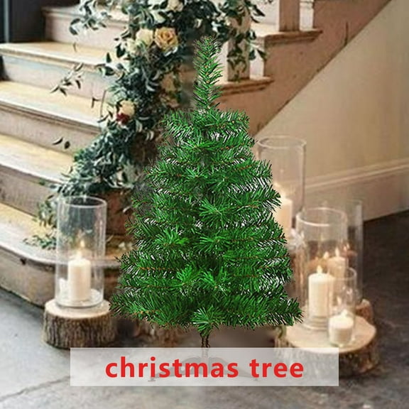 Hovilon Artificial Christmas Tree 11.8In，Tabletop Christmas Tree with Plastic Stand Mini Xmas Pine Tree for Party Supplies Indoor Outdoor HOLIDAY Decoration(Green)