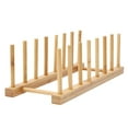 thumbnail image 1 of Hovilon Bamboo Wooden Dish Rack，Dishes Drainboard Drying Drainer Storage Holder Stand Kitchen Cabinet Organizer for Dish,Plate,Bowl,Cup Pot,Lid,Book（7 Grids）, 1 of 4