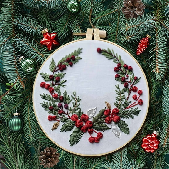 Hovilon Clearance!Beginner's Embroidery Flower Kit,Flower Embroidery Kit for Beginners Adults-Beginner Hand Embroidery 0 Based Diy Hand Embroidery Material Package with Hoops,Threads and Needles