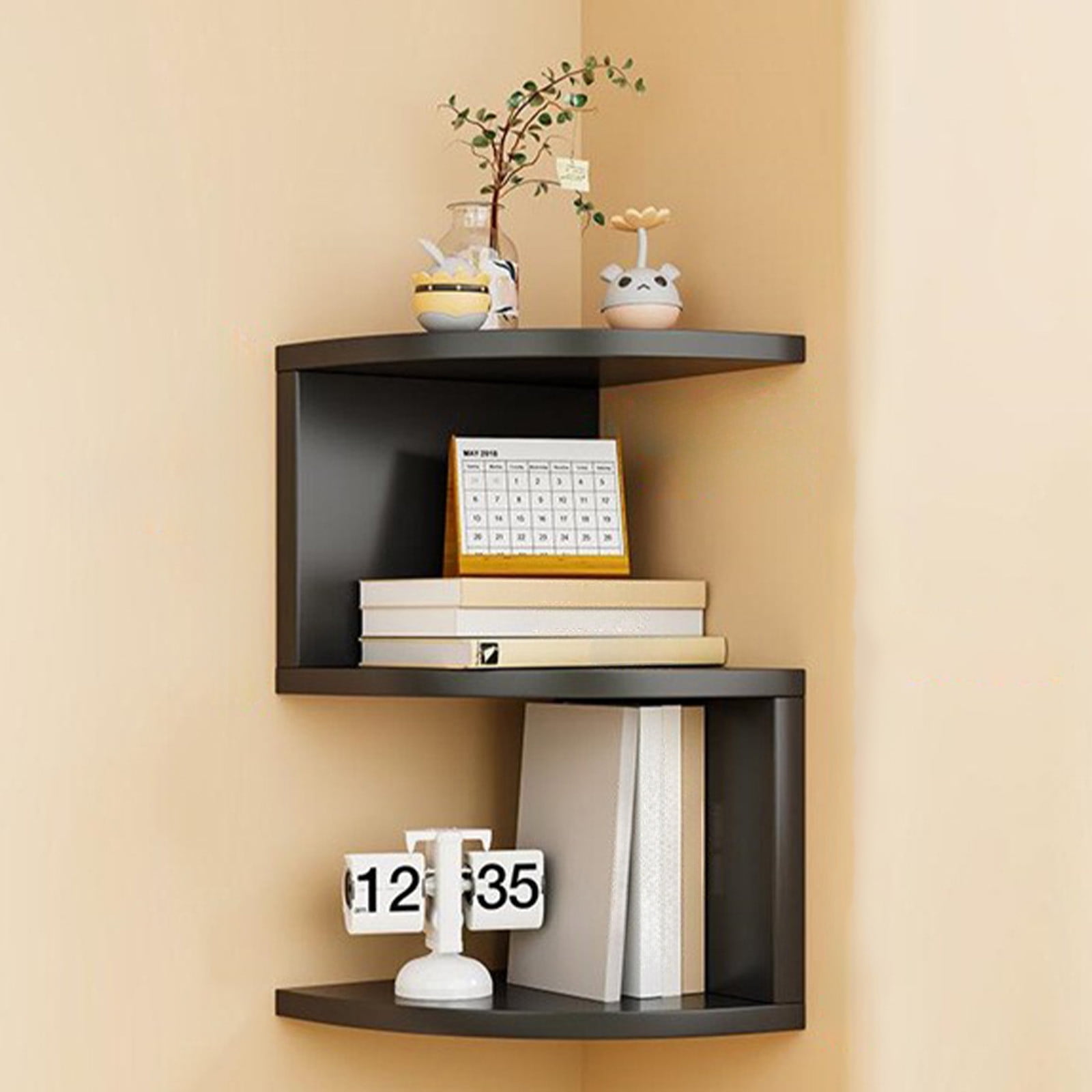 Photo inspiration: Fresh Look at Hovilon Corner Shelf 2 Tier Corner Bookshelf Corner Shelf Wall