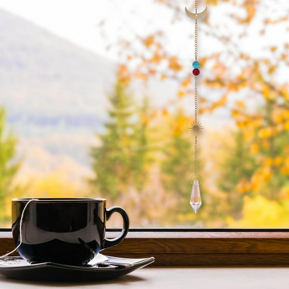 Hovilon Crystal Suncatchers for Window,Hanging Sun Catcher with Chain Rainbow Maker Crystal Prisms Decor for Home Garden Party Wedding Ornament Gift Mother Daughter