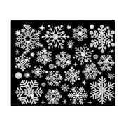 Hovilon Deals Glitter Snowflake Window Clings,Silver Sparkling Christmas Window Clings Winter Wonderland Decorations for Home Christmas Party