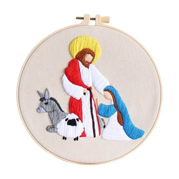 Hovilon Embroidery Kit for Beginners,Hand Made Embroidery DIY Material Package Embroidery European Religious Mythology Arab Belt Embroidery Stretch on