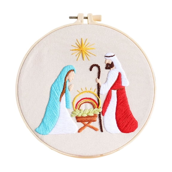 Hovilon Embroidery Kit for Beginners,Hand Made Embroidery DIY Material Package Embroidery European Religious Mythology Arab Belt Embroidery Stretch on