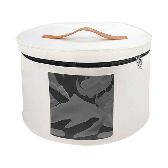 Hovilon Hat Boxes for Women Storage,Hat Storage Box,Hat Box for Travel,Hats Organizer,Cowboy Hat Holder,Wide Brims Hat Carrier Case,Round Hats Organizer with lids for Closet,Toy Case