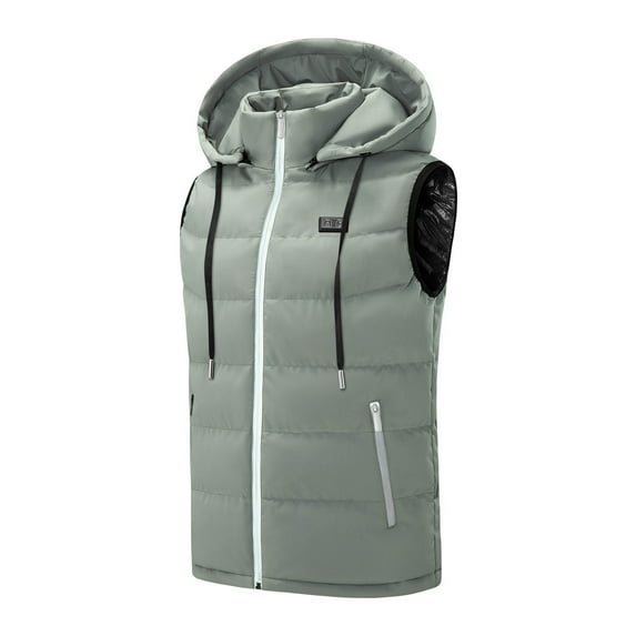 Hovilon Heated Vest -9 Heated Zones,USB Electric Heated Vest Heated Jacket Winter Vest for Outdoor Motorcycle Camping Fishing Skiing(Gray-M)