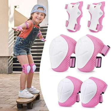 Hovilon Kids Protective Gear,Knee Pads and Elbow Pads 6 in 1 Set with Wrist Guard and Adjustable Strap for Rollerblading Skateboard Cycling Skating Bike Scooter,Christmas Gifts