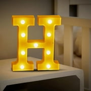 Hovilon LED Marquee Sign Light Up Letters,Alphabet Light Up Letters Sign,Battery Powered LED Letter Lights for Night Light,Wedding,Birthday,Party,Christmas or Home Decor (Letter H)