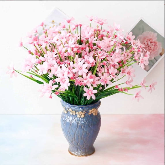 Hovilon Large Artifical Lily Flowers,Long Stem Artificial Stargazer Lilies with Much Heads Full Bloom Lily & Lily Buds-Faux Tiger Lily Bouquets for Home Hotel Flower Arrangement Party Decor