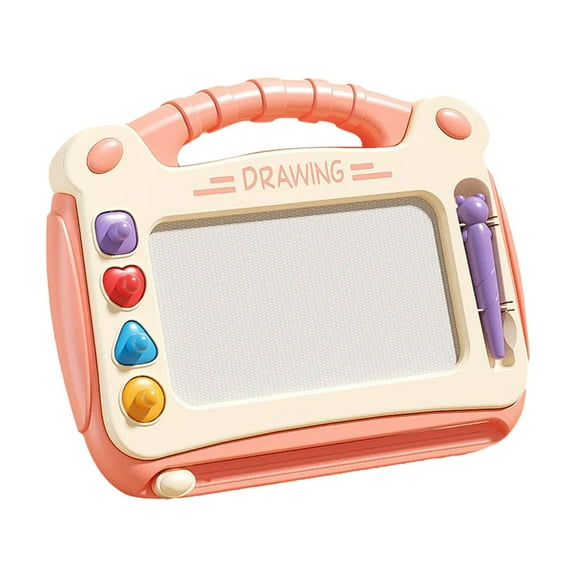 Hovilon Magnetic Drawing Board for Kids,Colorful Erasable Doodle Board with Magnet Pen,Painting Sketch Pad with Four Stamps, Travel Toy,Birthday Gift,Educational Learning Toy for Toddlers,Pink