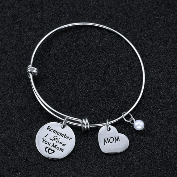 Hovilon Mom Gifts Mom Bracelet from Daughter Son,Expandable Bangle Bracelets Mother Day Birthday Gifts Love Between Mother and Daughter is Forever