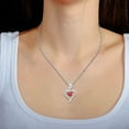 thumbnail image 1 of Hovilon Mother's Day Heart Pendant Necklace Two-Tone White Crystal Inlaid - Adjustable Chain Fashion Jewelry Gift for Mom Grandma Wife, Elegant Anniversary Birthday Necklace for Women, 1 of 6