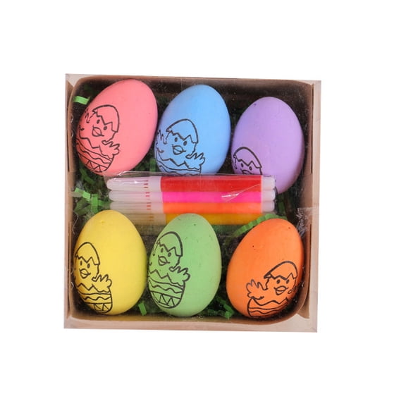 Hovilon Paintable Easter Eggs Decorating Kit, DIY Easter Egg Dye Kit, Painting Colorful Arts and Crafts Eggs Set for Kids Easter Hunt, New Year's Gift, Basket Stuffers, Decoration