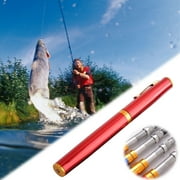 Hovilon Pen Fishing Rod Kit Mini Fishing Pole Pocket Pen Rod Set Fishing Rod Pen Portable Telescopic Fishing Rod with Spinning Reel Fishing Rod Reel Combo for Travel Saltwater Freshwater Sea