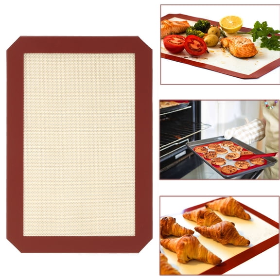 Hovilon Silicone Baking Mat 7.8x11.8In,1 Pcs Reusable Baking Mat,Non-Stick,Food Safe Silicone Mats for Baking,Oven Baking Sheet for Making Cookies,Bread