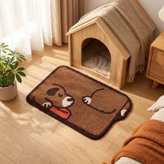 Hovilon Soft Wool Blend Floor Mat, Water Absorbent Bathroom Door Mat with Thermal Insulation, Plush Foot Rug for Bedroom Entrance, Cold Isolating Indoor Area Rug