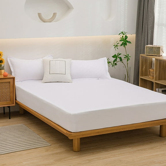 Hovilon Solid Color Microfiber Deep Pocket Fitted Sheet, Deep Pocket Brushed Microfiber,Solid Color Washed Fitted Sheet Single Piece Mattress Pad Ash Proof Protective Cover Bed Sheet Cover&Bedding