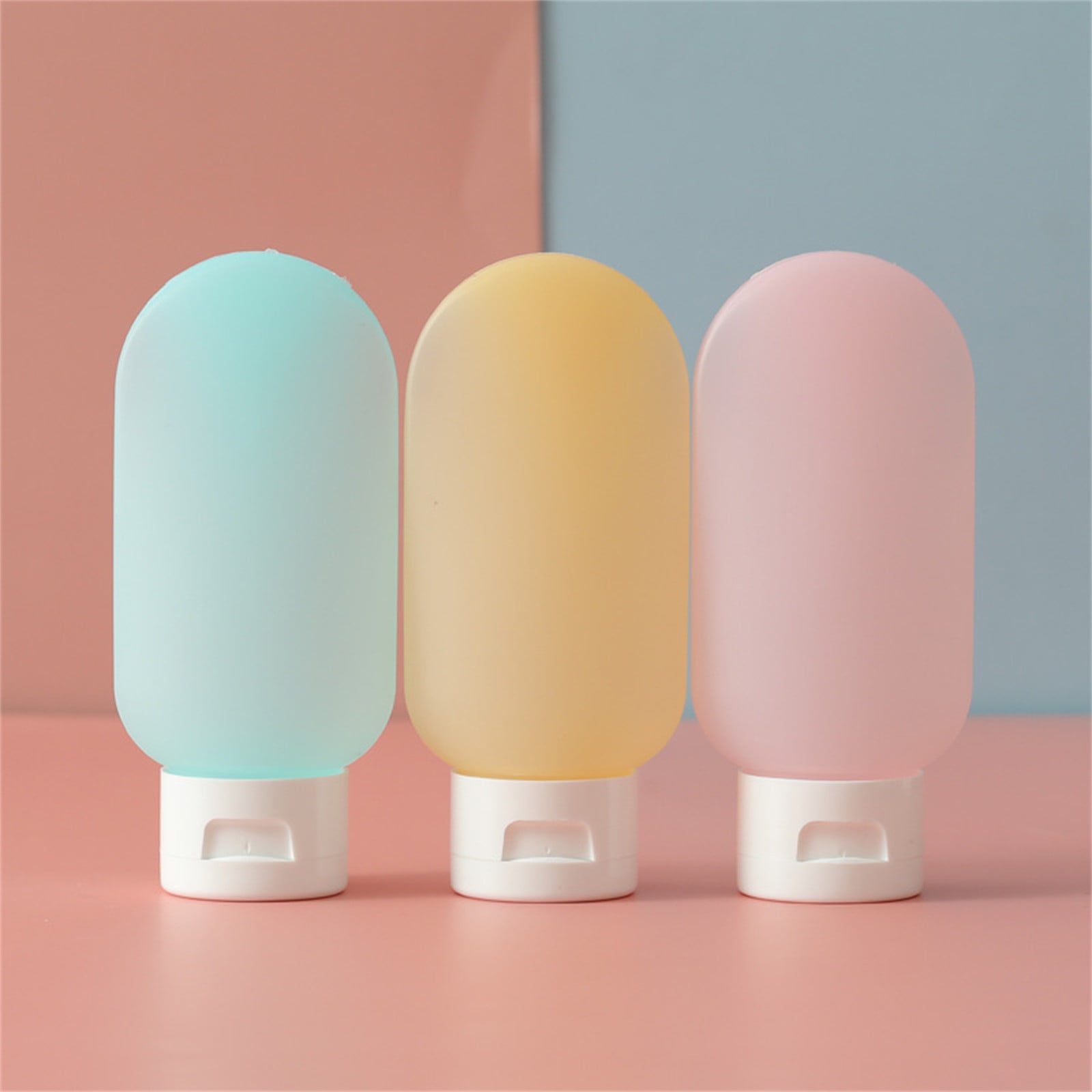 Hovilon Travel Bottle, 3 Pcs Leak Proof Refillable Squeezable Containers Set(60 ml) for Liquid Shampoos, Soap and Toiletries(Multicolor)