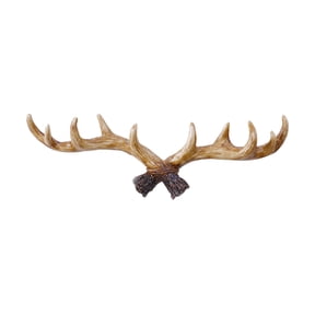 Hovilon Vintage Deer Antlers Wall Hooks,Deer Antlers Coat Rack Key Holder Jewellery Display Rack,16 Inch Wall Mounted Clothes Hanger Coat Rack Key Holder for Decorative Wall Hook