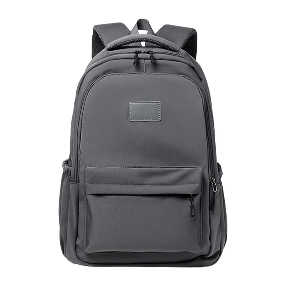Hovilon Water Resistant Student Backpack, 14-Inch Laptop Compartment Daypack, Lightweight 470g Polyester Blend School Bookbag, Multi-Compartment Casual Daily Bag for College Campus Travel, Gray