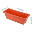 thumbnail image 1 of Hovilon Window Box Planter,Rectangle Planter Box with Drainage Holes and Trays Plastic Planters Flower Boxes Pots for Indoor Outdoor Plants Patio Garden Home Decor Porch Yard(M), 1 of 2