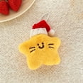 thumbnail image 1 of Hovilon Yellow Chrismas Star Plush Keychain - Christmas Hat Star Doll Plush Keychain, Cute Star Backpack Keychain Accessories, Polyester Soft Festive Pendant Car Interior Decoration Holiday Gift, 1 of 5