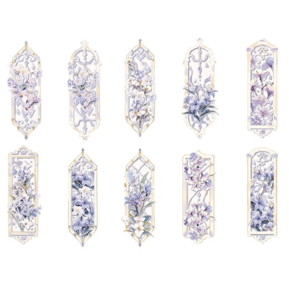 Hovmgk 10 PCS Handmade Flower PVC Bookmarks, Transparent Floral Bookmarks for Book Lovers, Elegant Decorative Tassel Bookmarks, Office Stationery for Students & Teachers, Gifts for Women