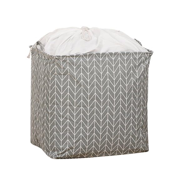 Hovmgk 100L Drawstring Storage Bag, Large-Capacity Clothes Pouch, Foldable Quilt Organizer, Canvas Coated Dustproof Design, Home Storage Supplies, Bulky Item Tidying & Space Saving for Movers